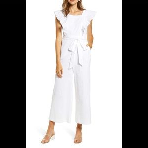 NWT Rachel Parcell White Eyelet Jumpsuit